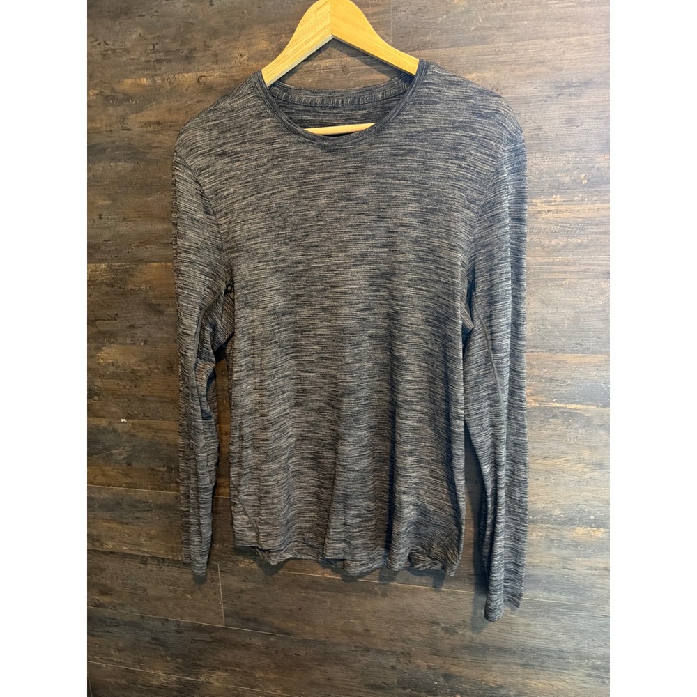 Lululemon Gray Space Dye Long Sleeve Athletic Running Training Top Women 12